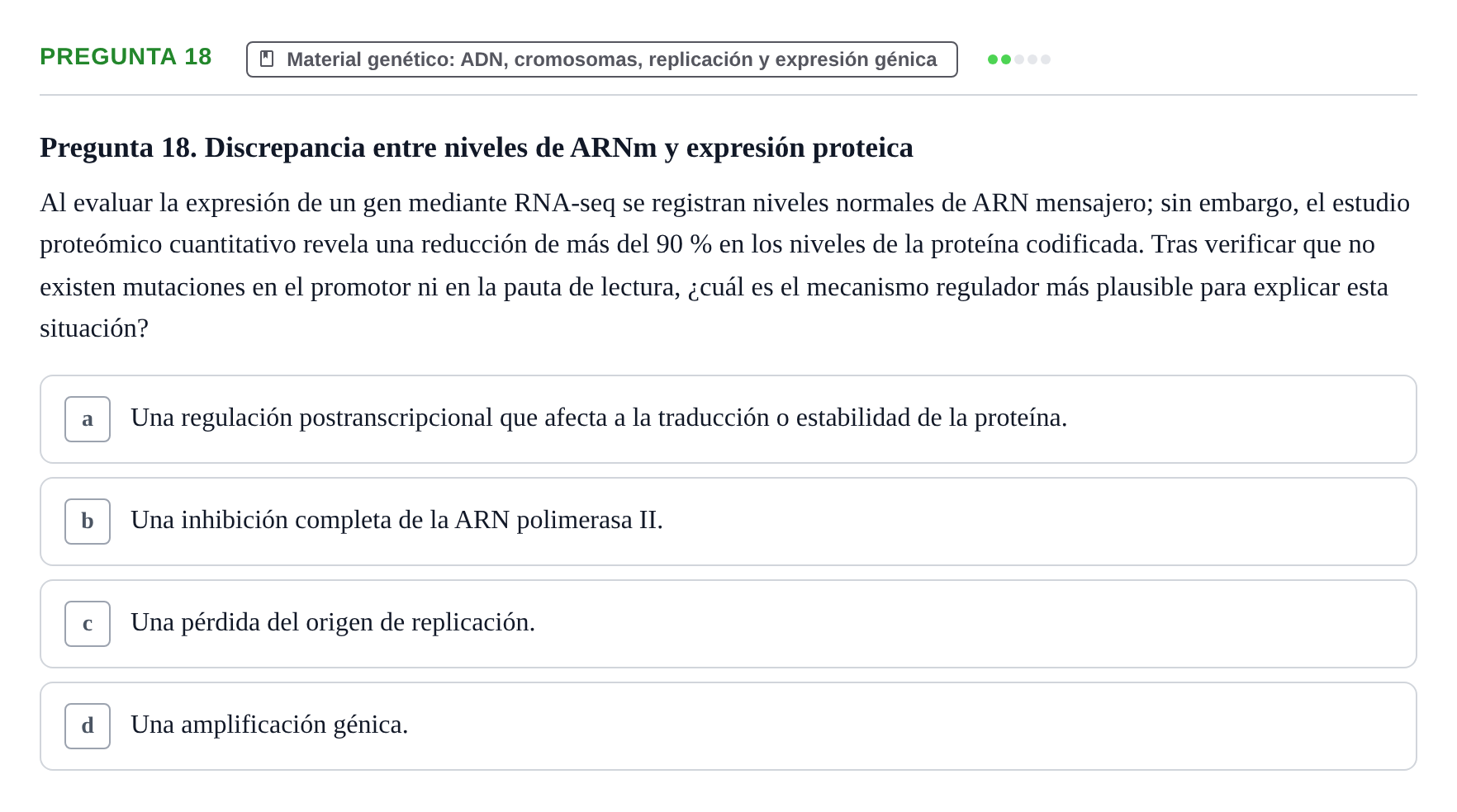 Enunciado: Pregunta 18