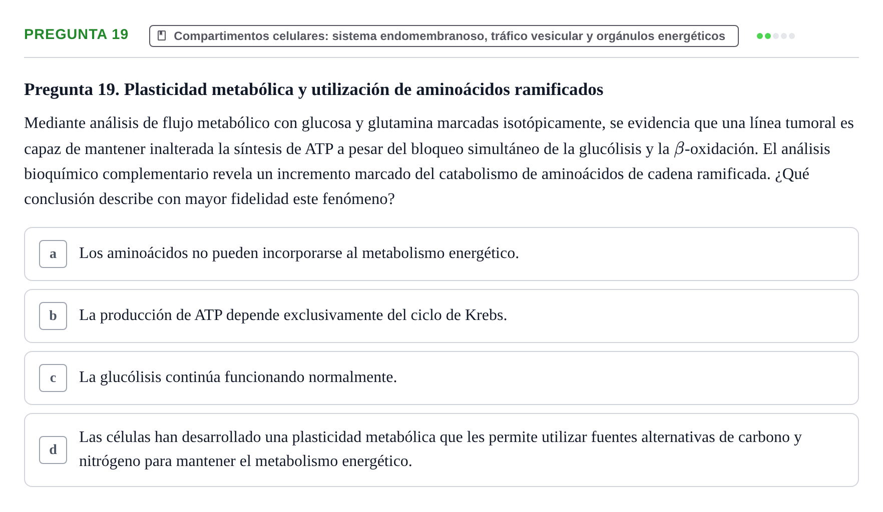 Enunciado: Pregunta 19