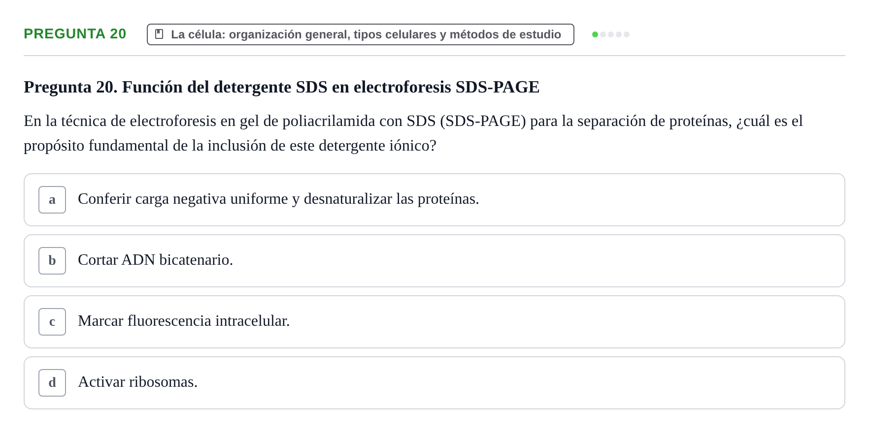 Enunciado: Pregunta 20