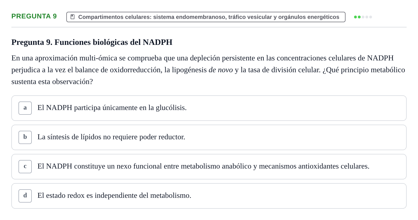 Enunciado: Pregunta 9
