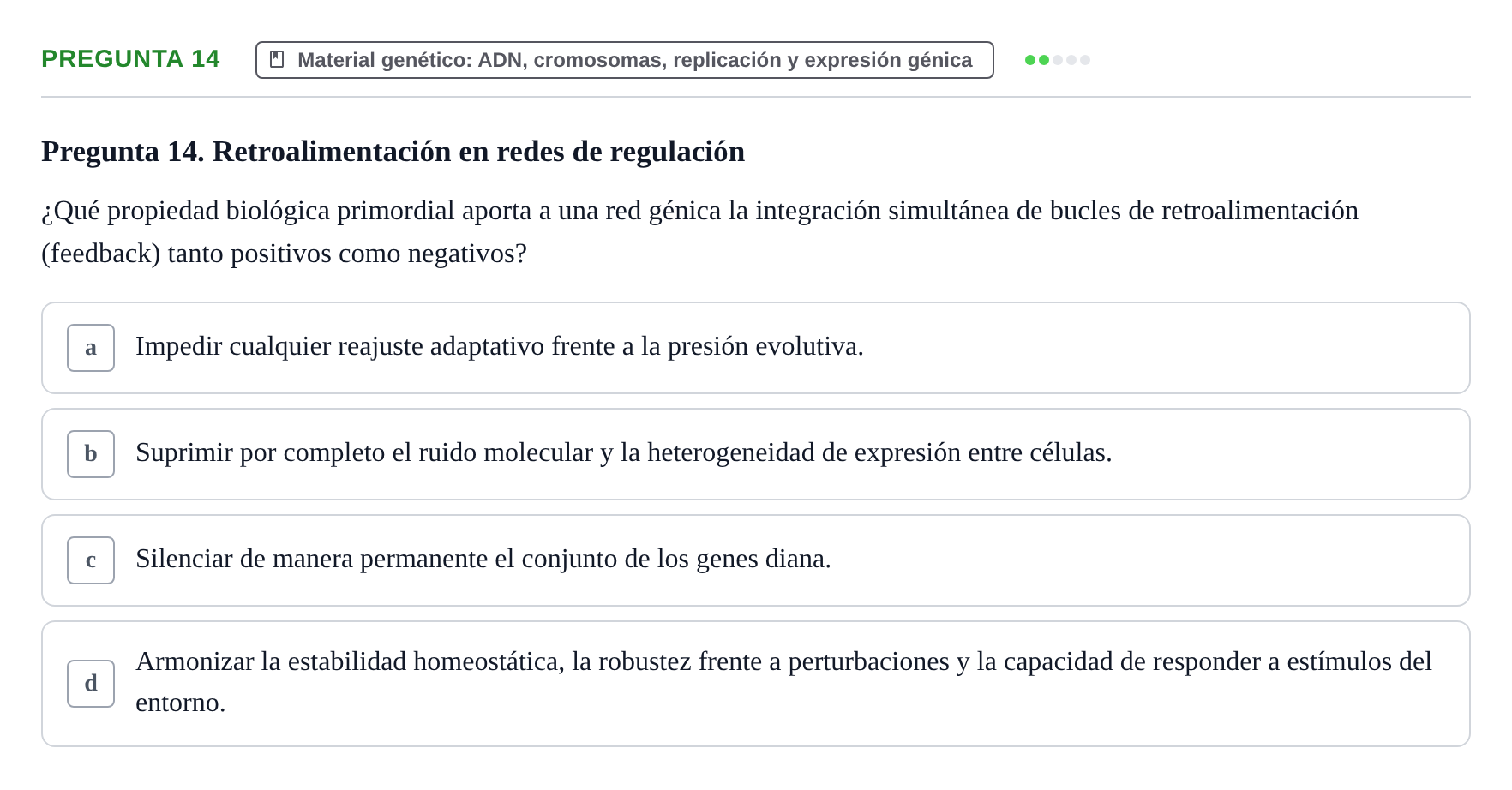 Enunciado: Pregunta 14