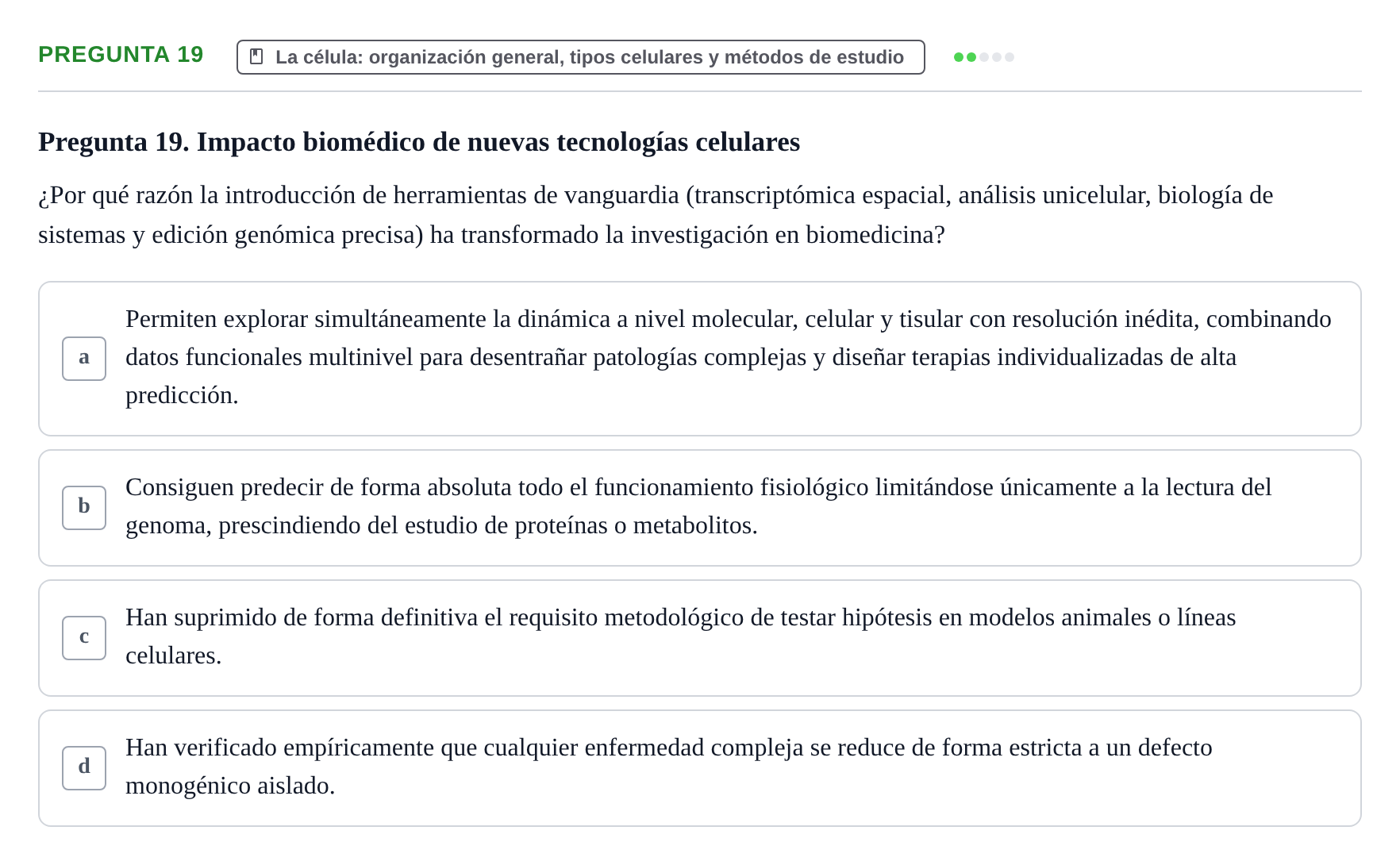 Enunciado: Pregunta 19