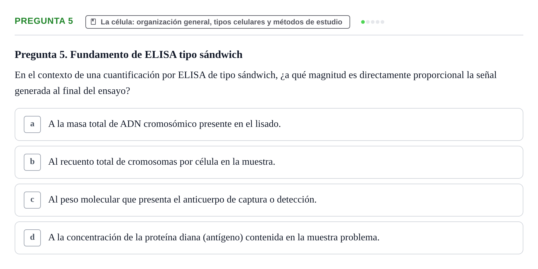 Enunciado: Pregunta 5