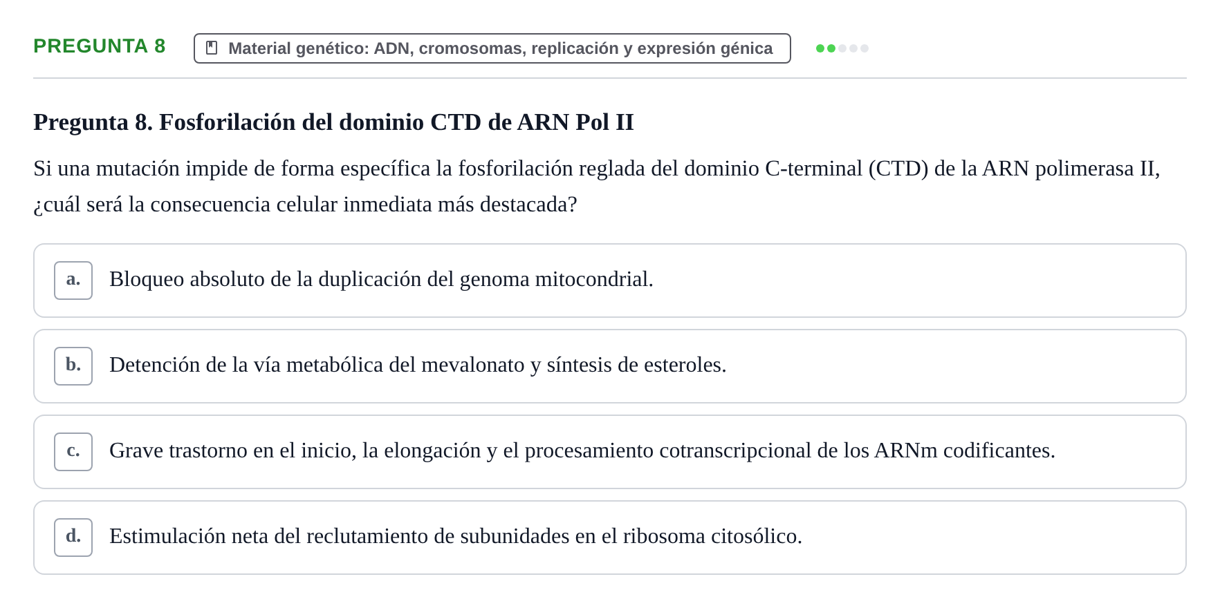 Enunciado: Pregunta 8