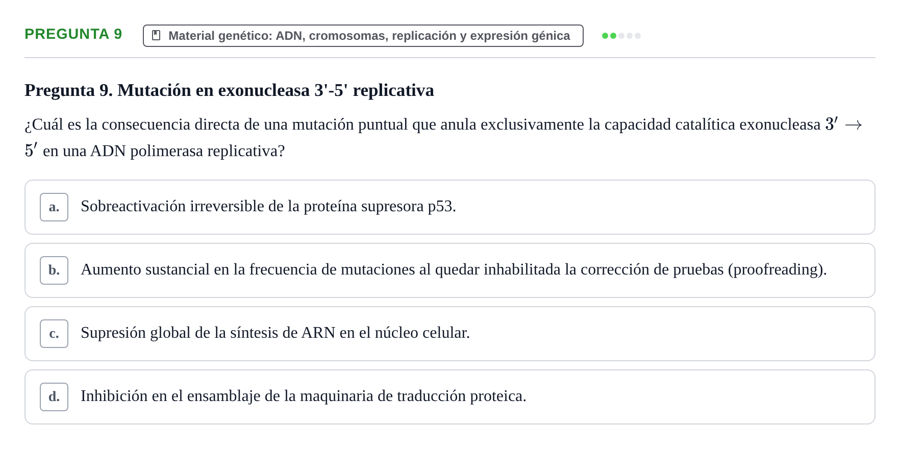 Enunciado: Pregunta 9