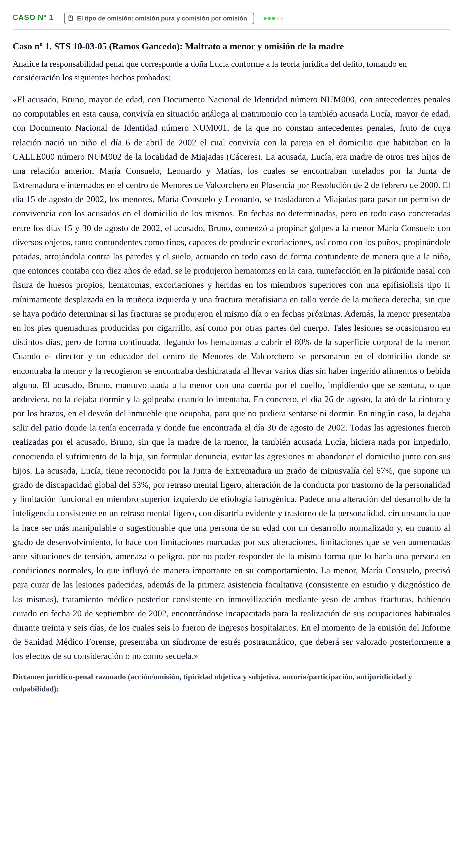 Enunciado: Caso nº 1