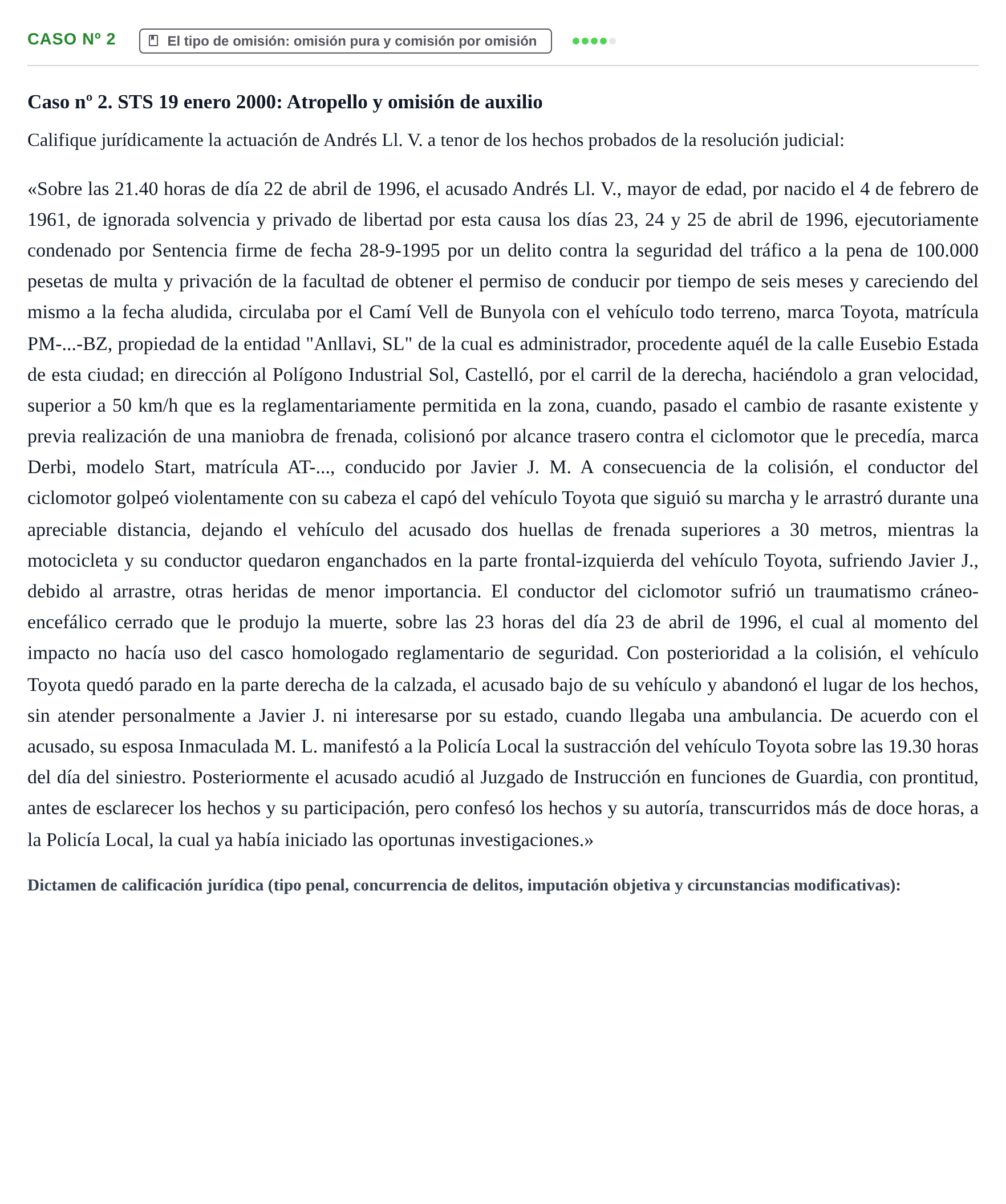 Enunciado: Caso nº 2