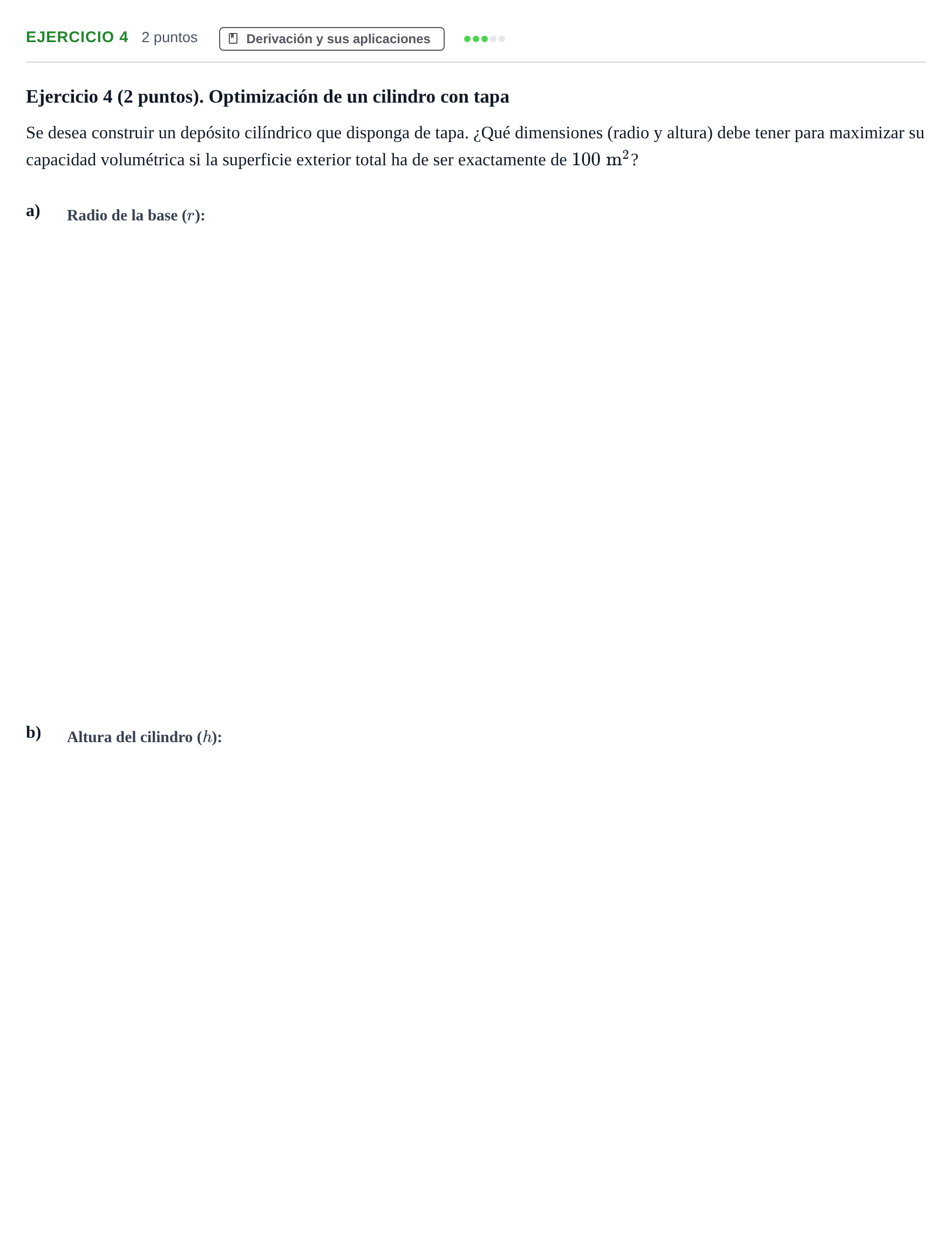 Enunciado: Ejercicio 4 · Matemáticas Aplicadas URL Examen Segundo Parcial de Matemáticas Aplicadas I