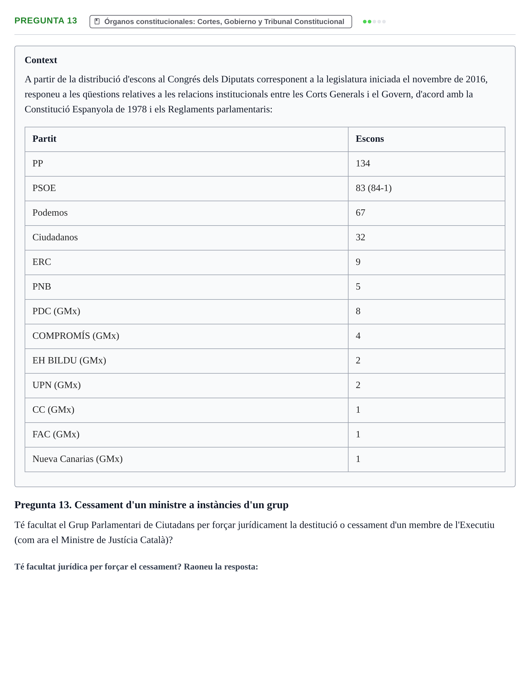 Enunciado: Pregunta 13