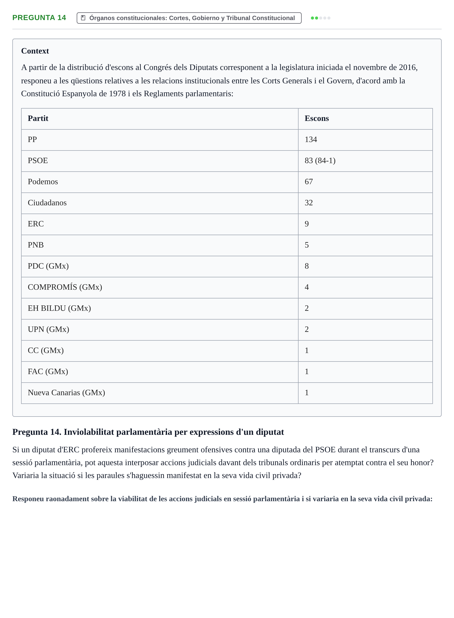 Enunciado: Pregunta 14