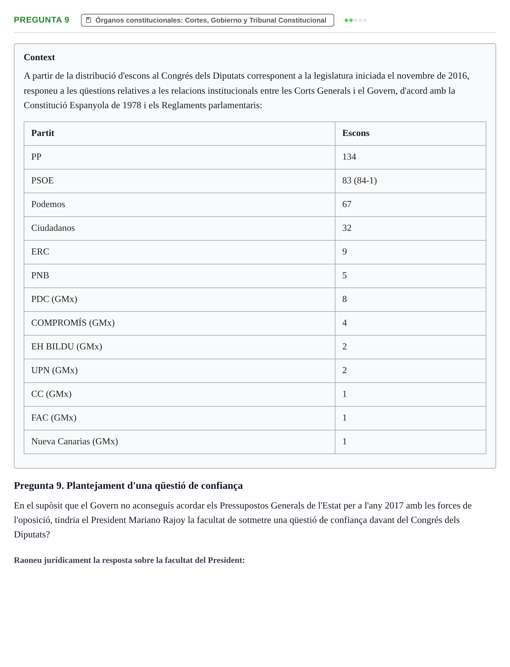 Enunciado: Pregunta 9