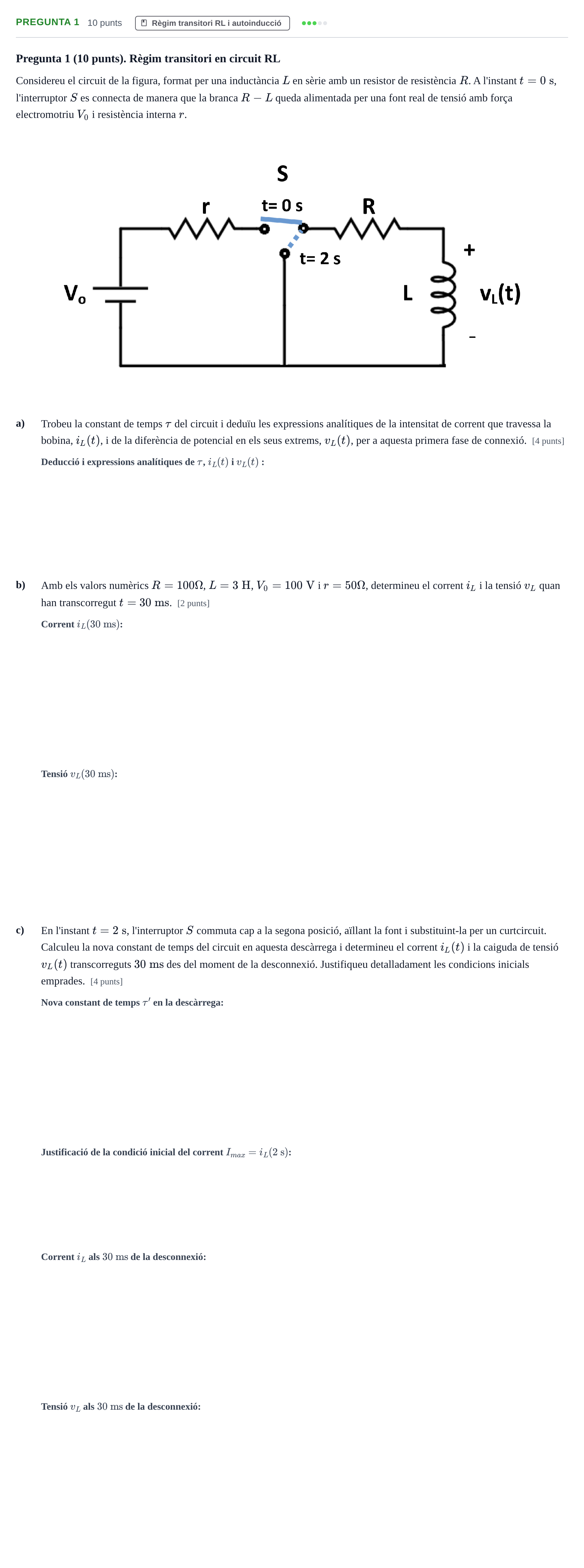 Enunciado: Pregunta 1 · Física URV 2019