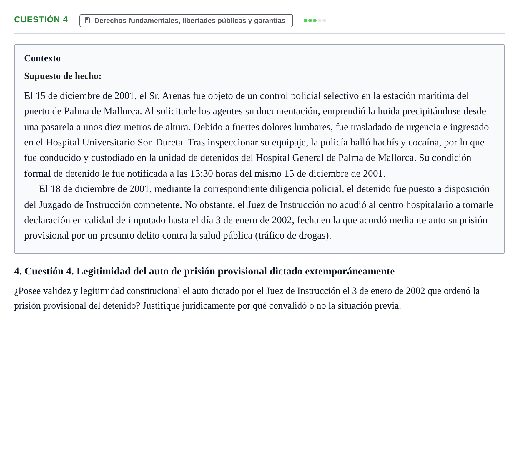 Enunciado: Cuestión 4