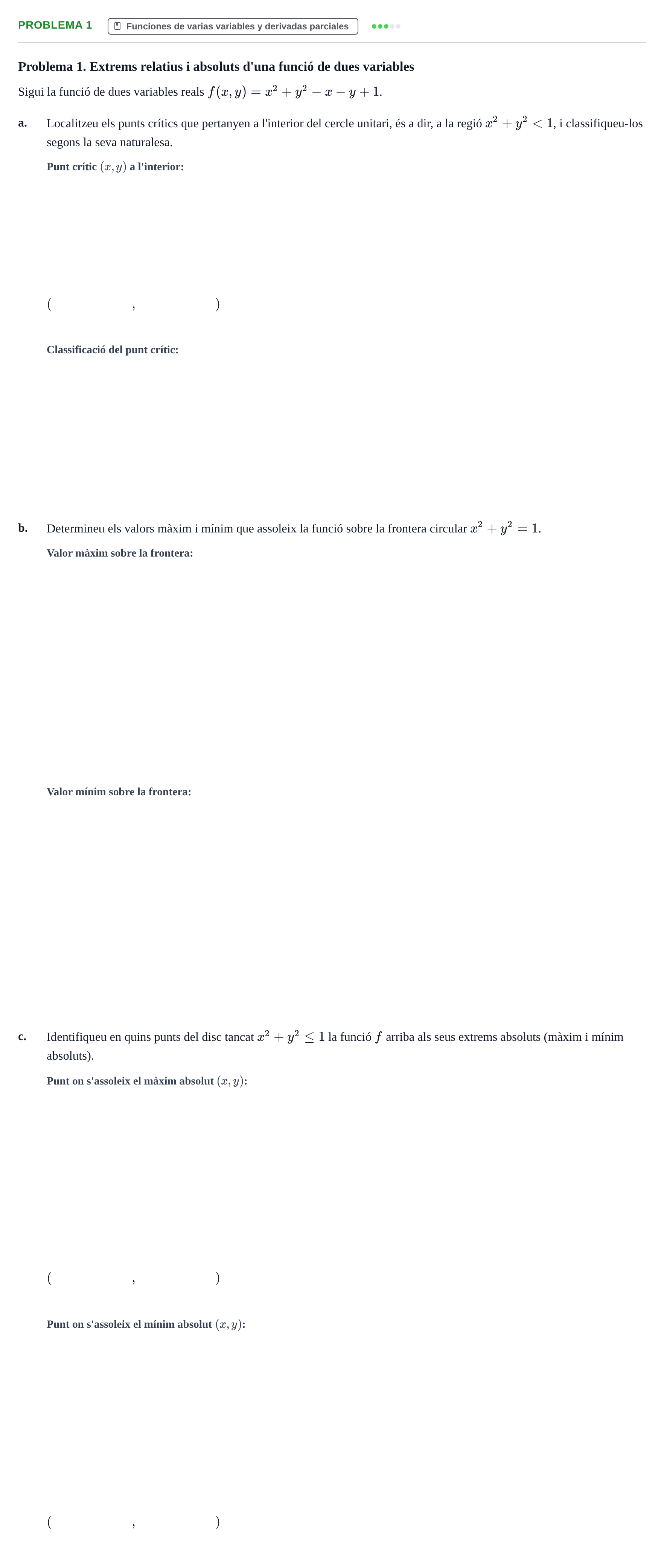 Enunciado: Problema 1 · Matemáticas Aplicadas URL 2015