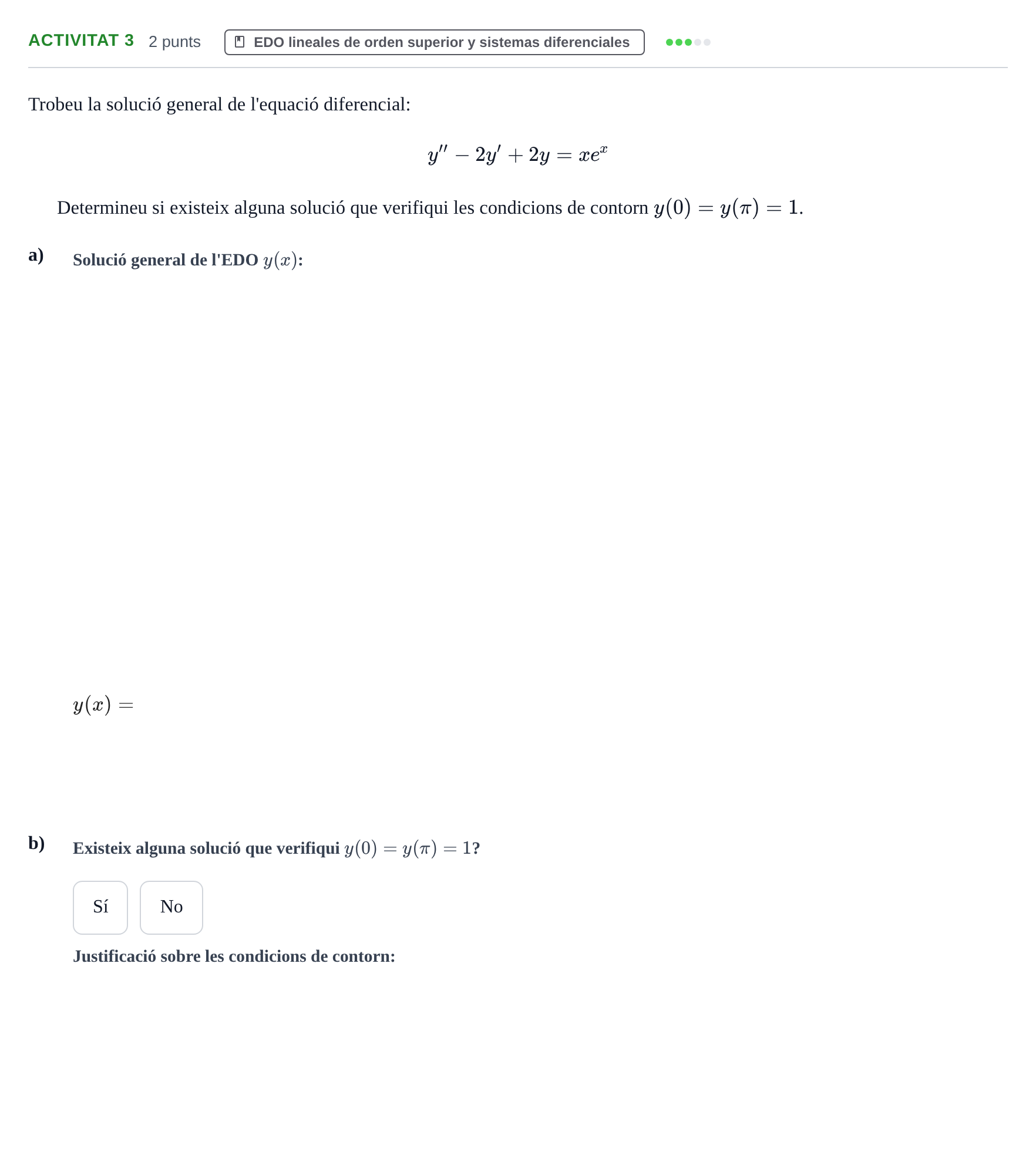 Enunciado: Ejercicio Activitat 3 · Matemáticas Aplicadas URL 2017