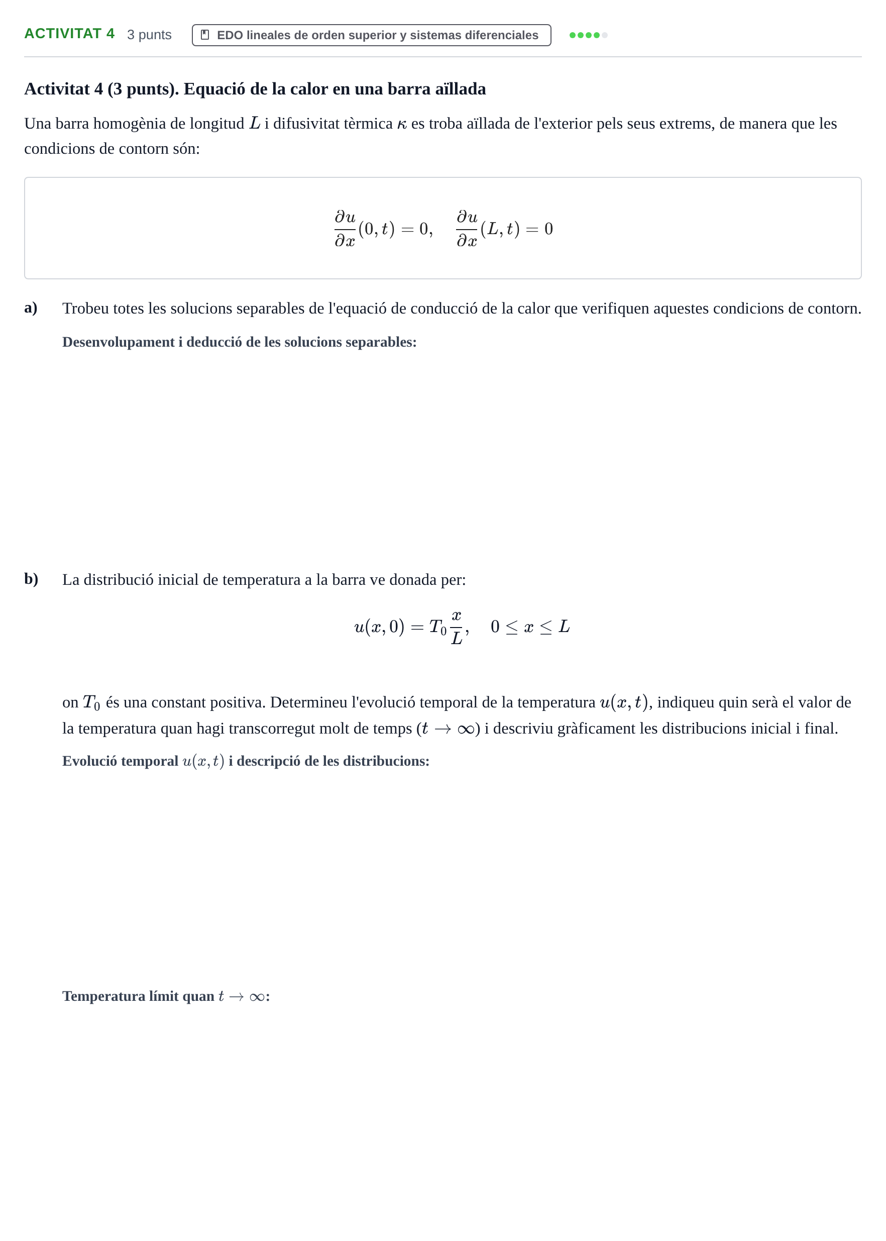 Enunciado: Ejercicio Activitat 4 · Matemáticas Aplicadas URL 2017