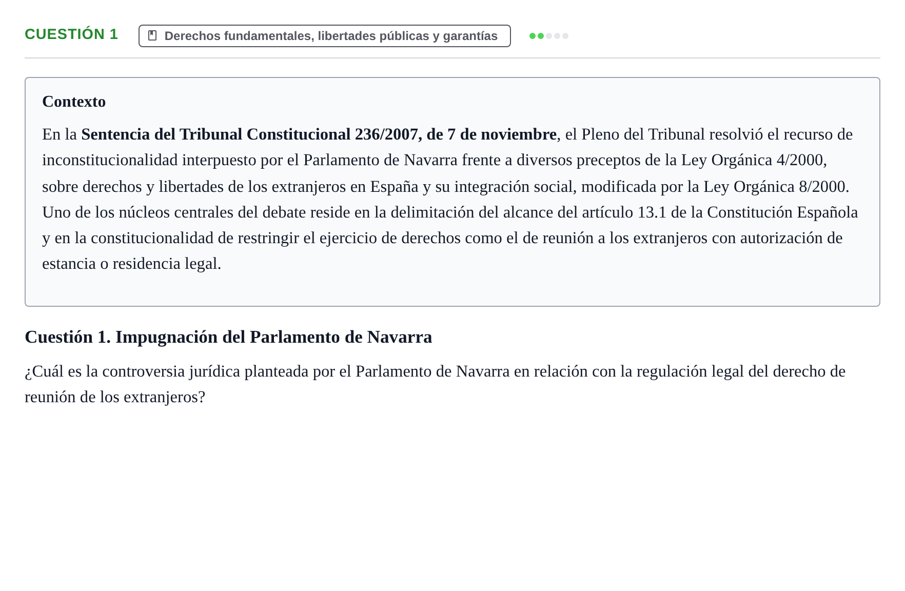 Enunciado: Cuestión 1