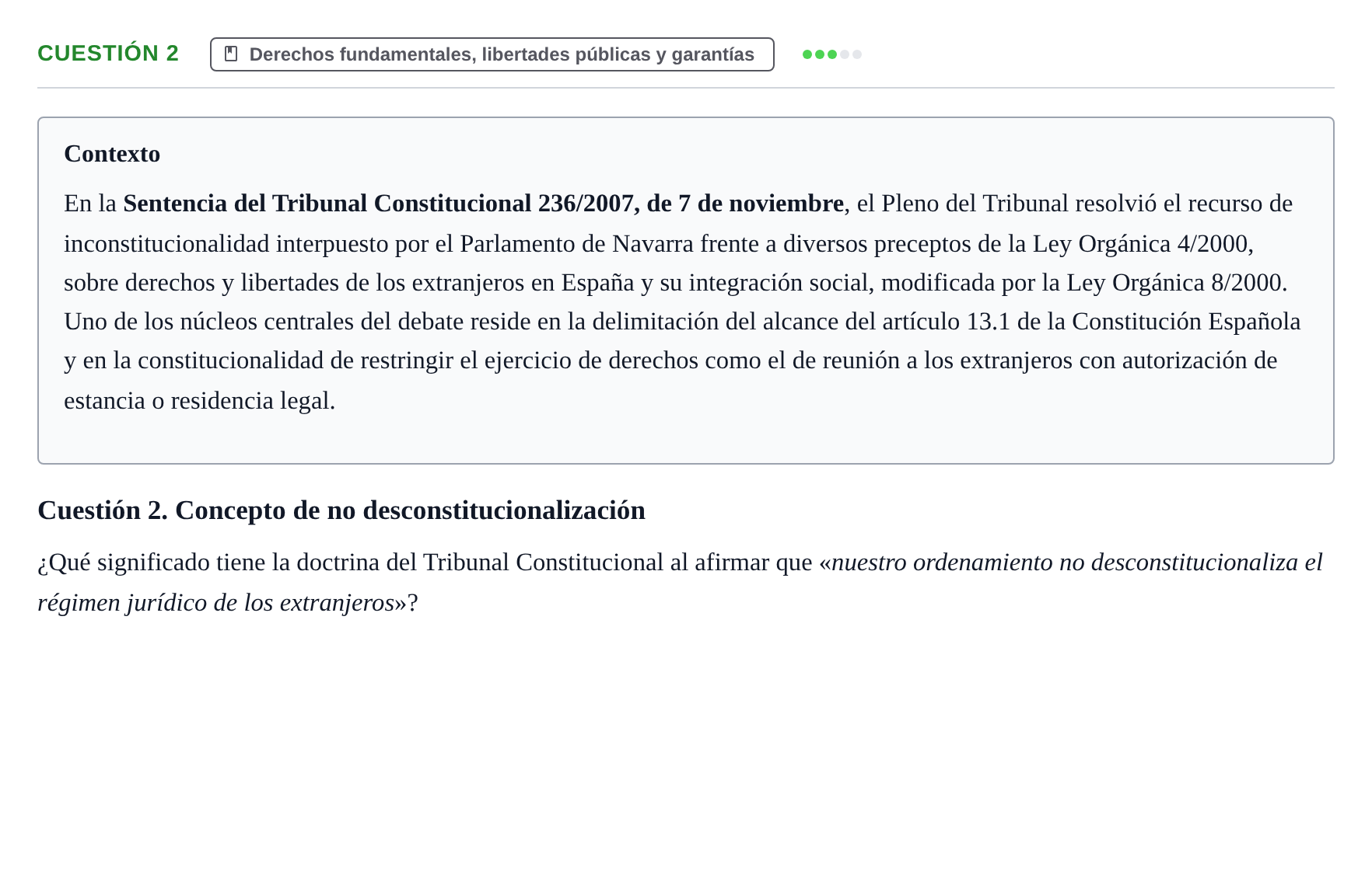 Enunciado: Cuestión 2