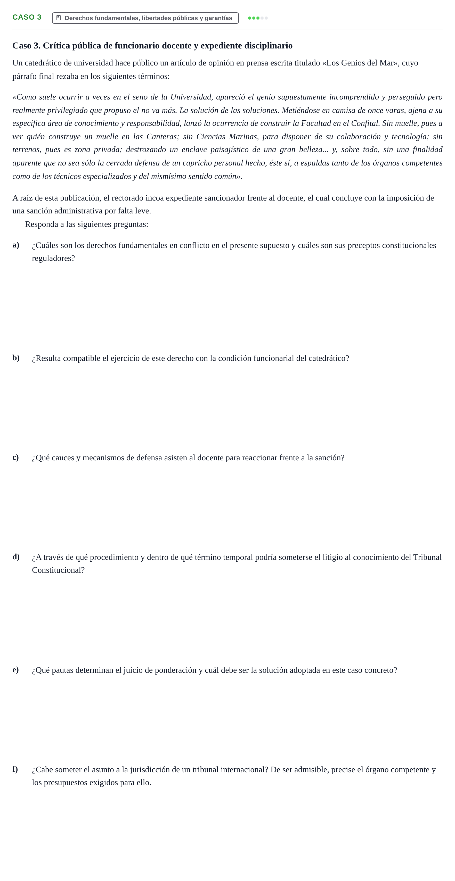 Enunciado: Caso 3