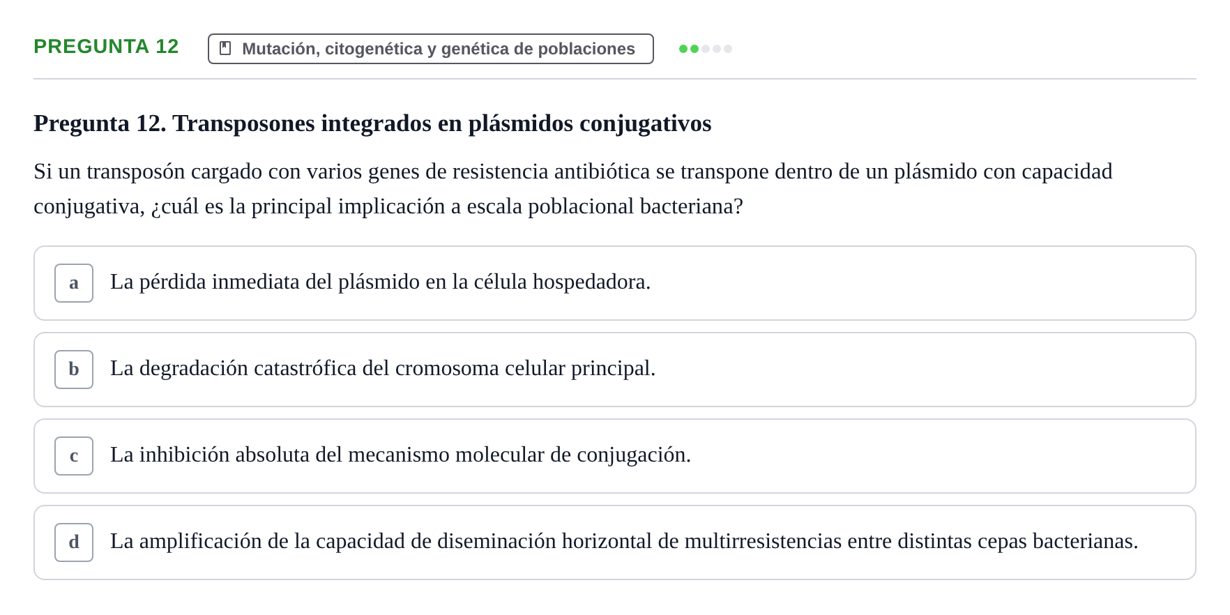 Enunciado: Pregunta 12