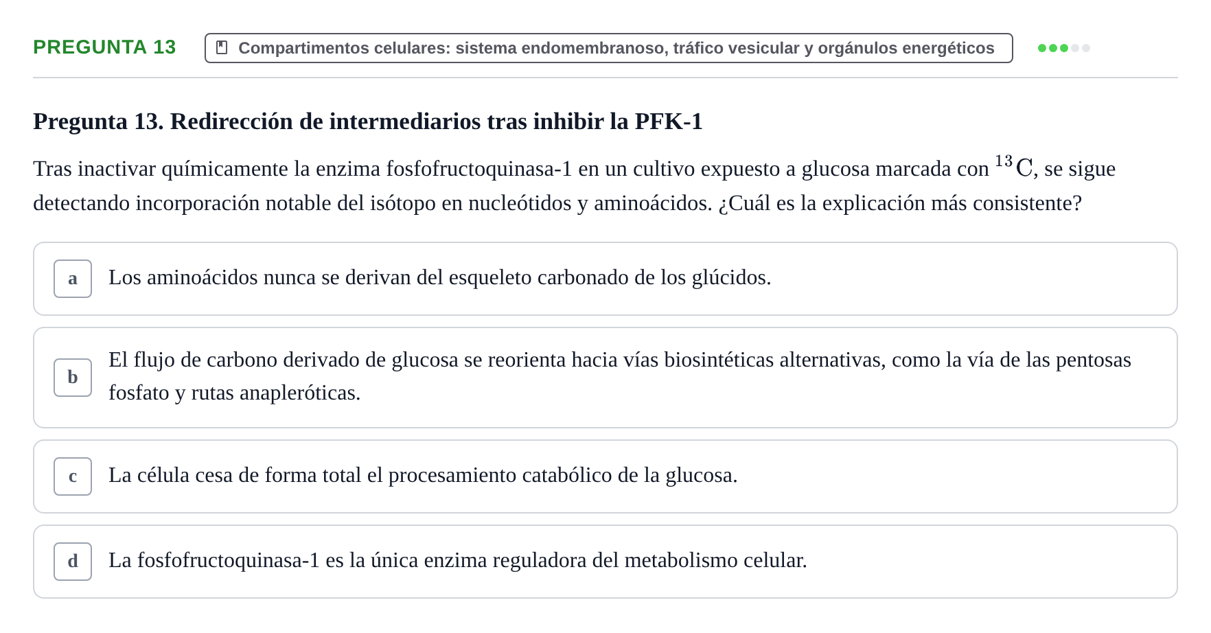 Enunciado: Pregunta 13
