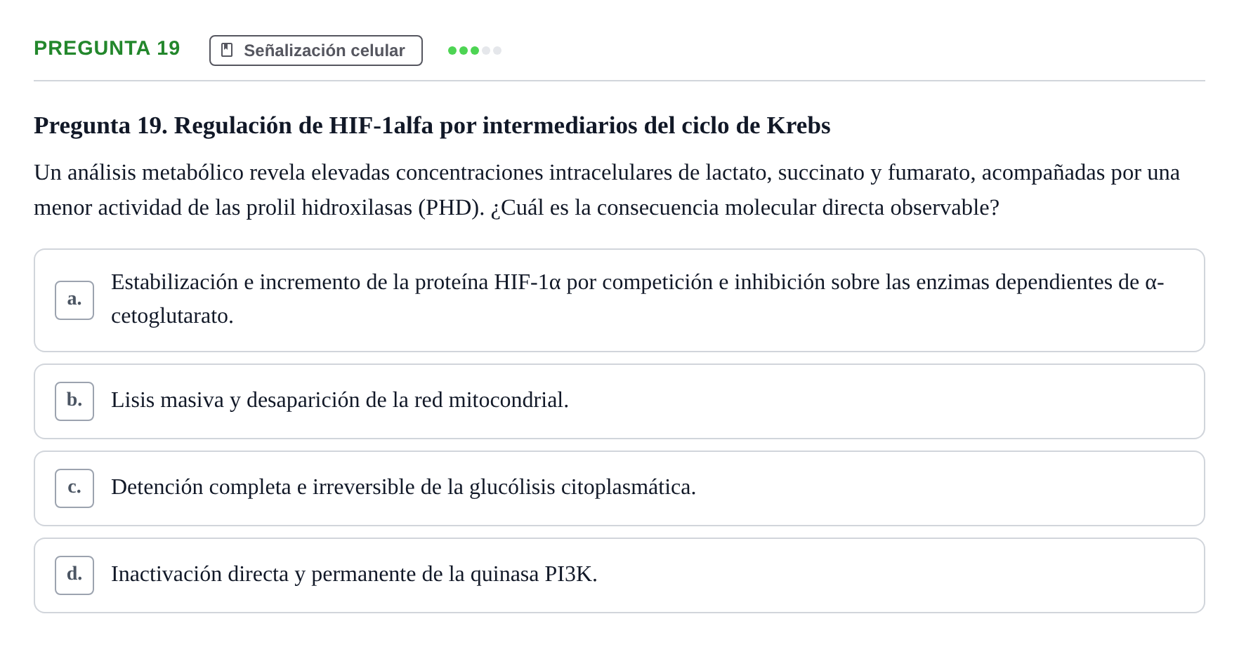 Enunciado: Pregunta 19