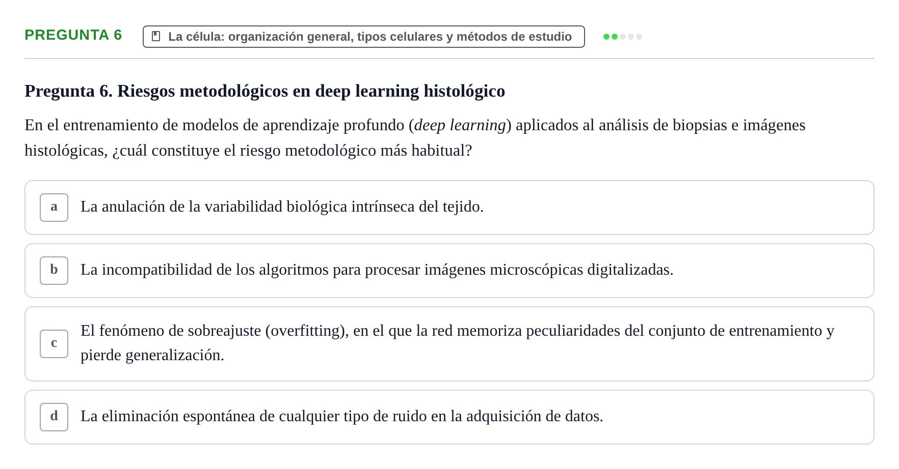 Enunciado: Pregunta 6