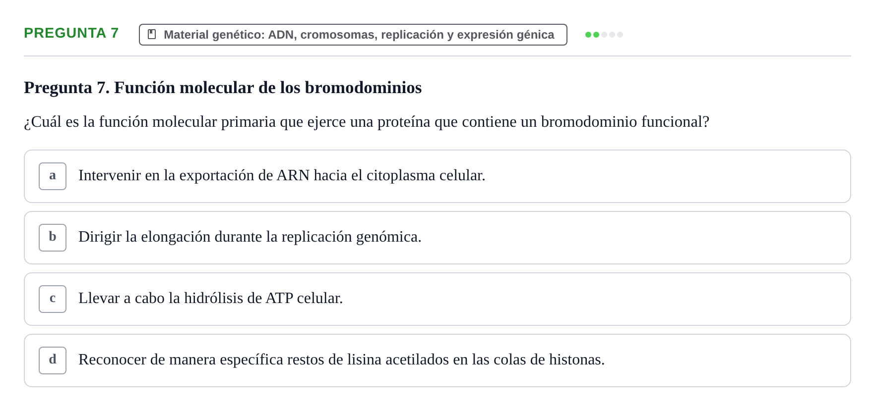 Enunciado: Pregunta 7