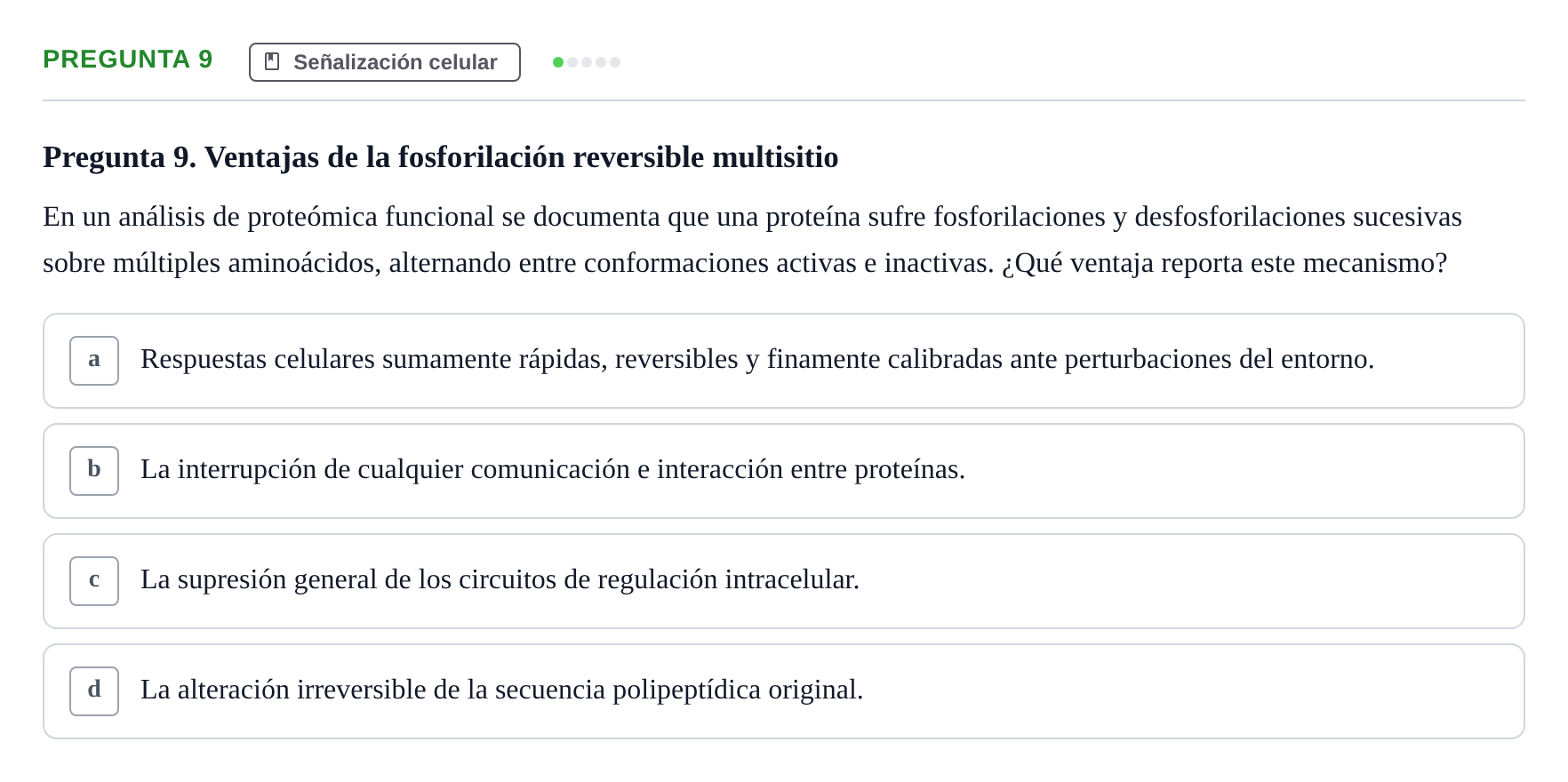 Enunciado: Pregunta 9