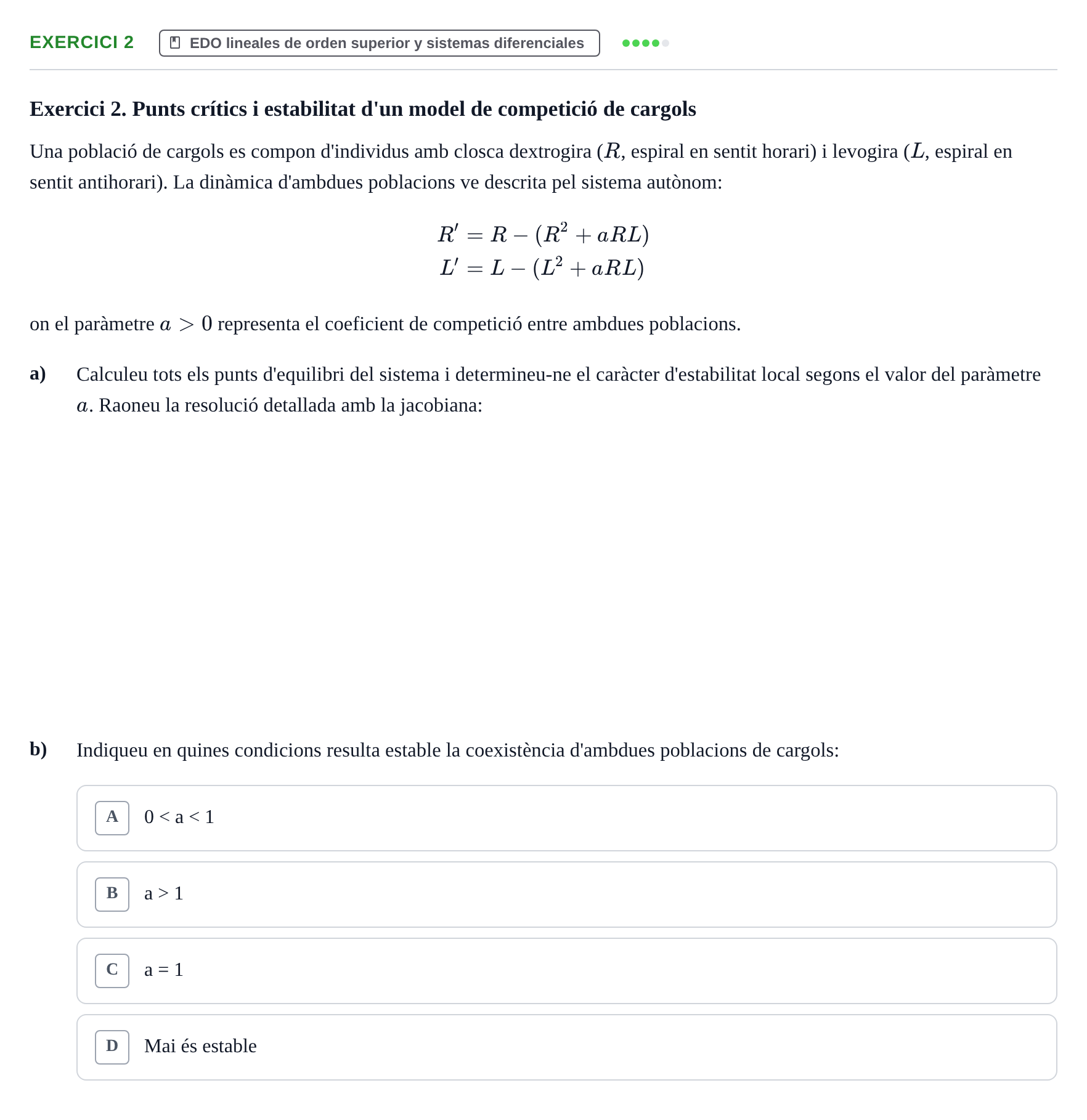 Enunciado: Exercici 2 · Matemáticas Aplicadas URL 2018
