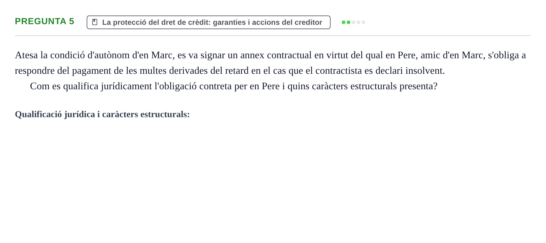 Enunciado: Pregunta 5