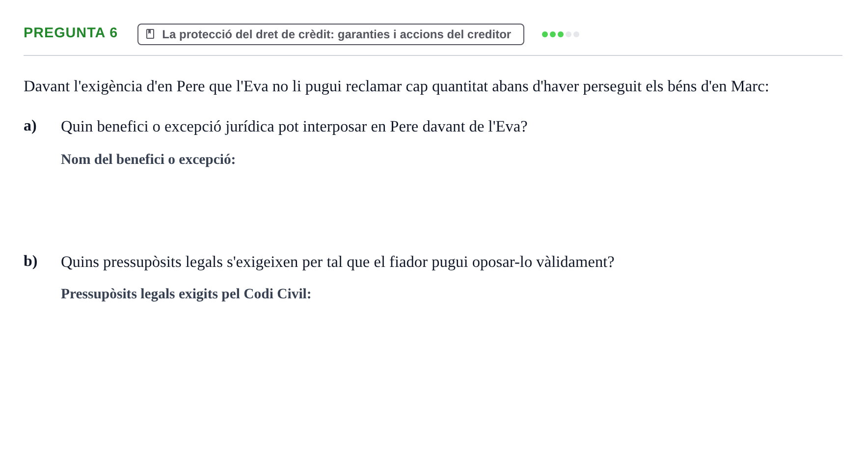 Enunciado: Pregunta 6
