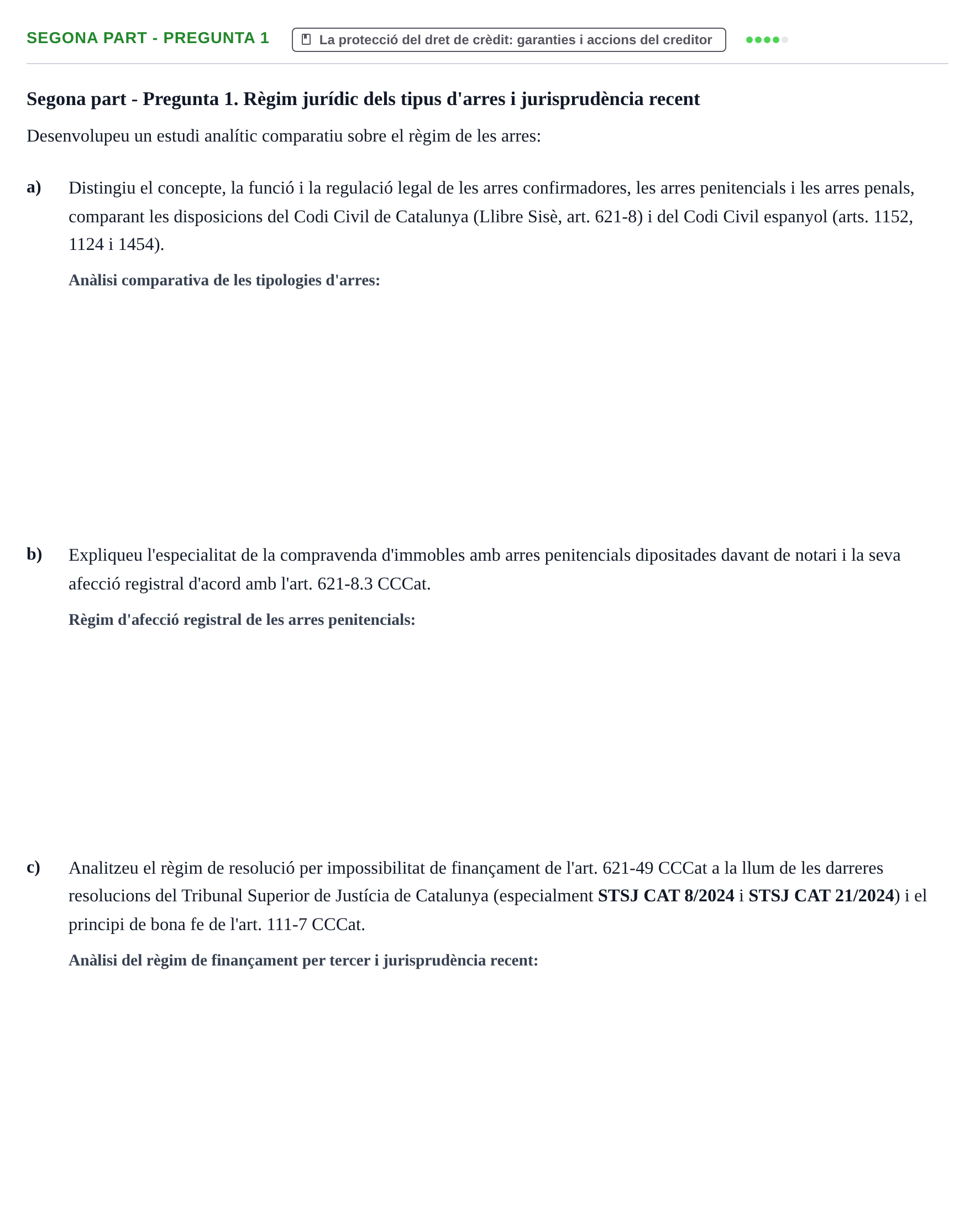 Enunciado: Segona part - Pregunta 1