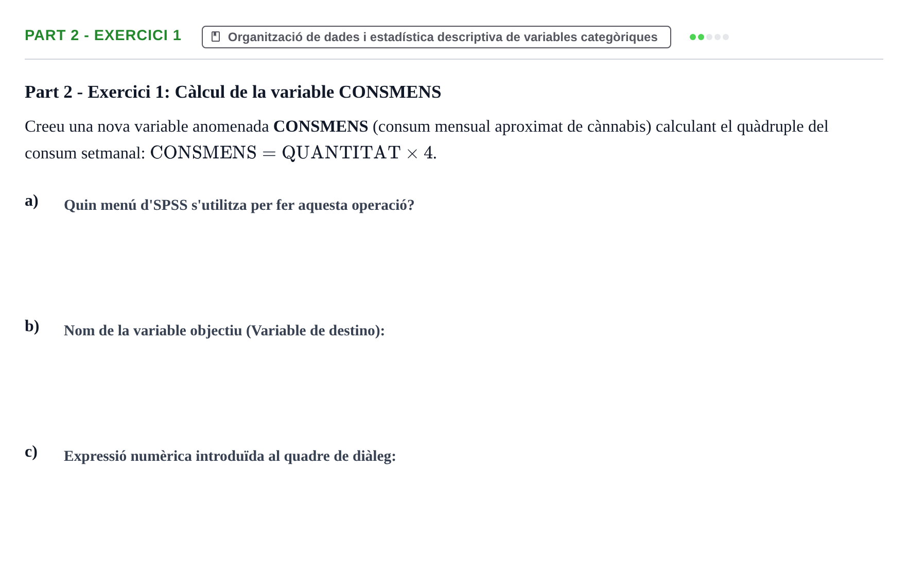 Enunciado: Part 2 - Exercici 1