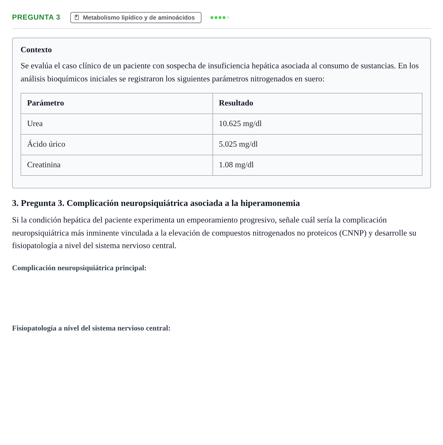 Enunciado: Pregunta 3