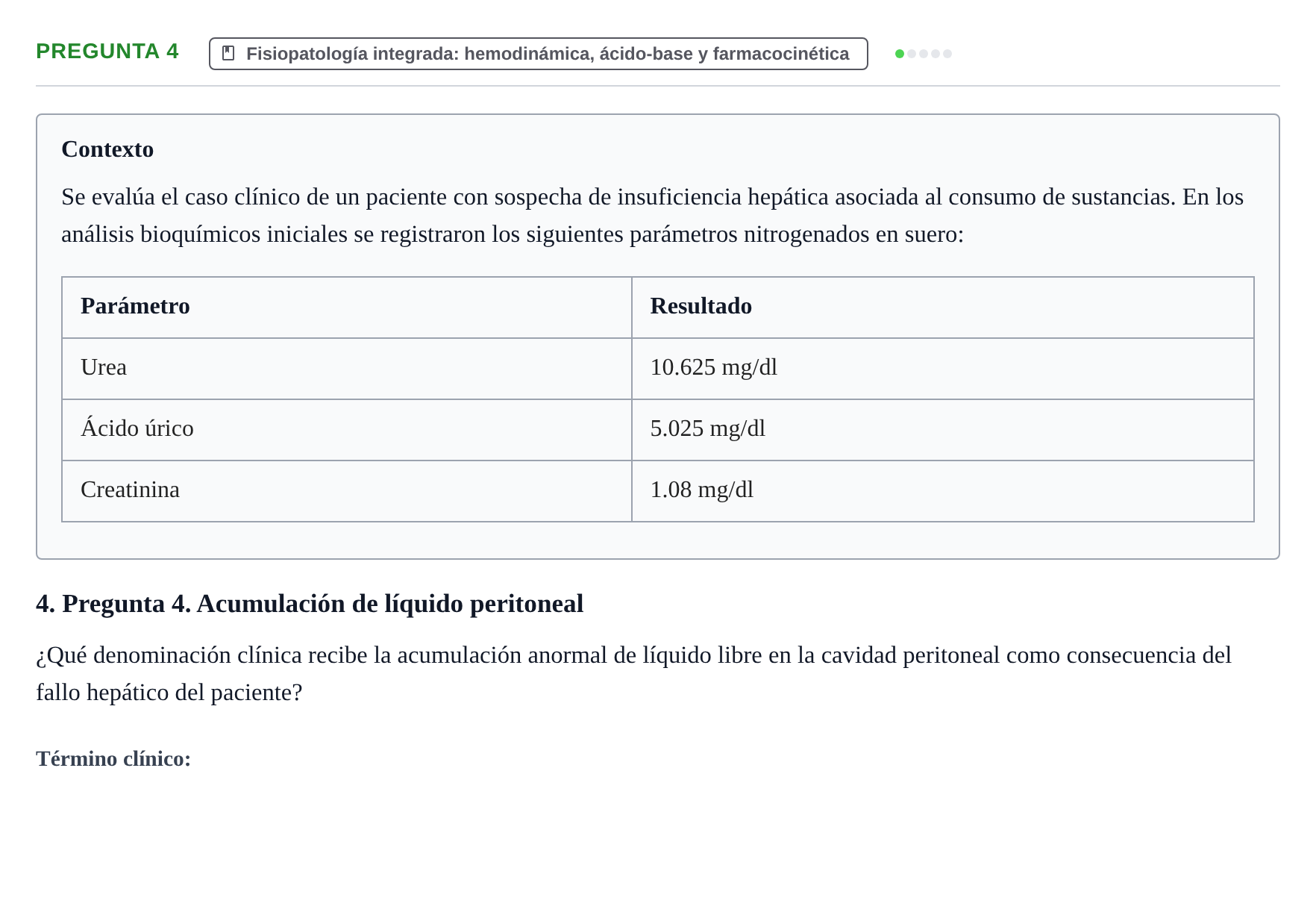 Enunciado: Pregunta 4