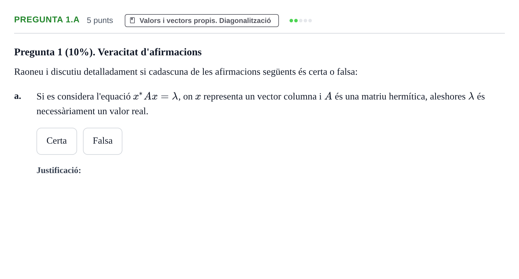 Enunciado: Pregunta 1.a · Aplicaciones Informáticas URL 2014
