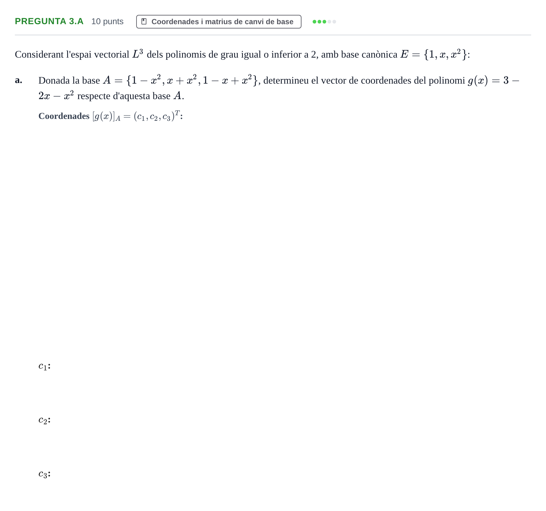 Enunciado: Pregunta 3.a · Aplicaciones Informáticas URL 2014