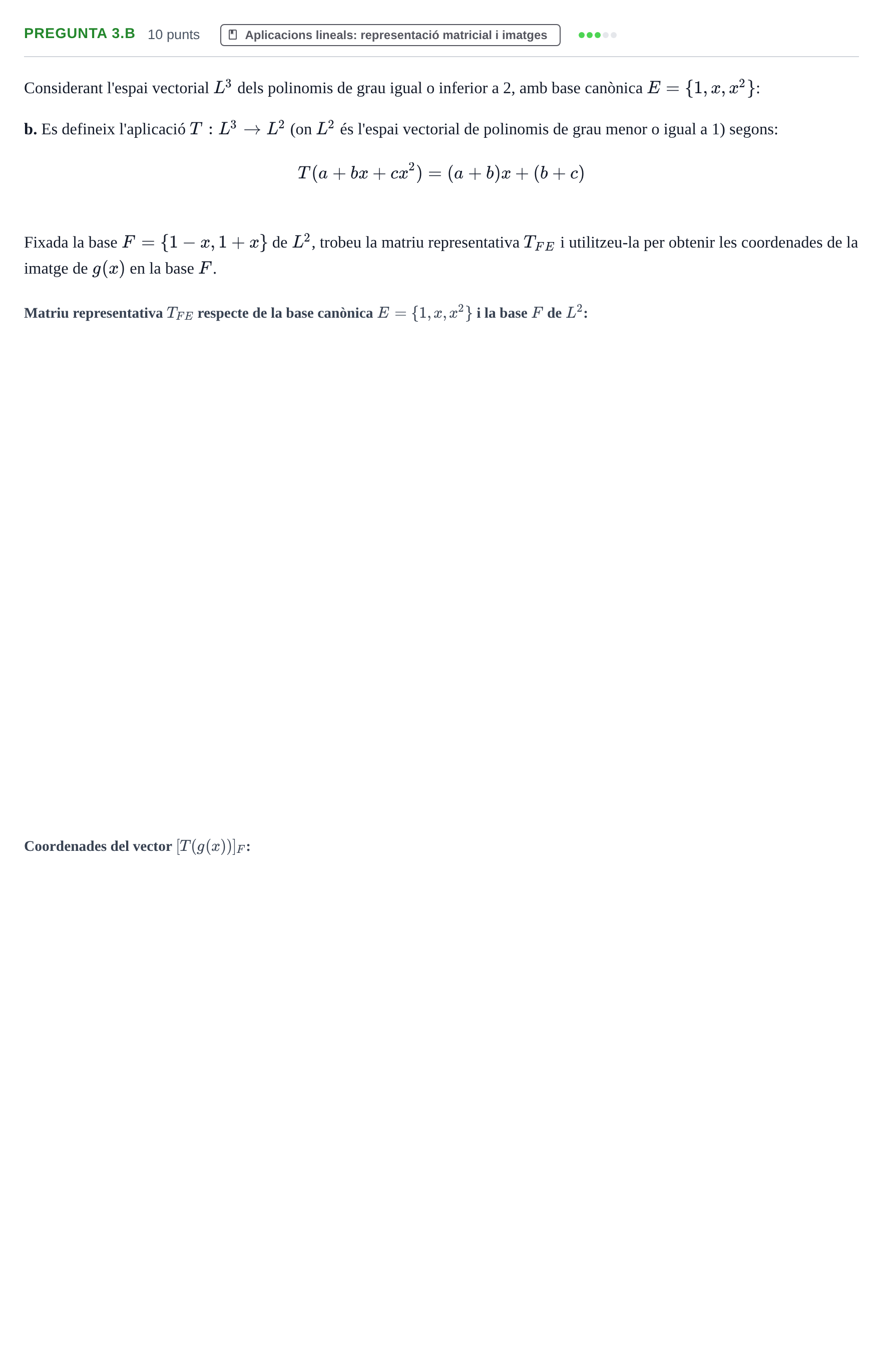 Enunciado: Pregunta 3.b · Aplicaciones Informáticas URL 2014