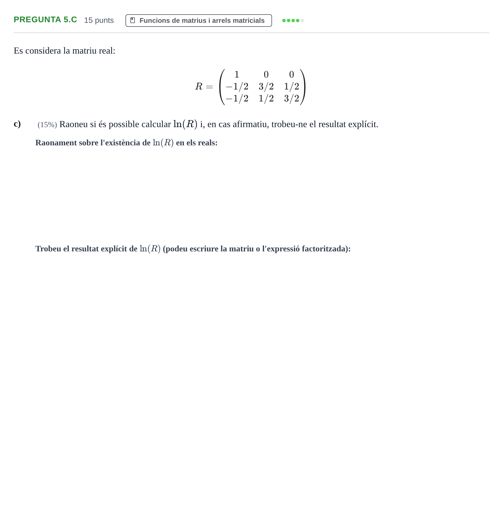 Enunciado: Pregunta 5.c · Aplicaciones Informáticas URL 2014
