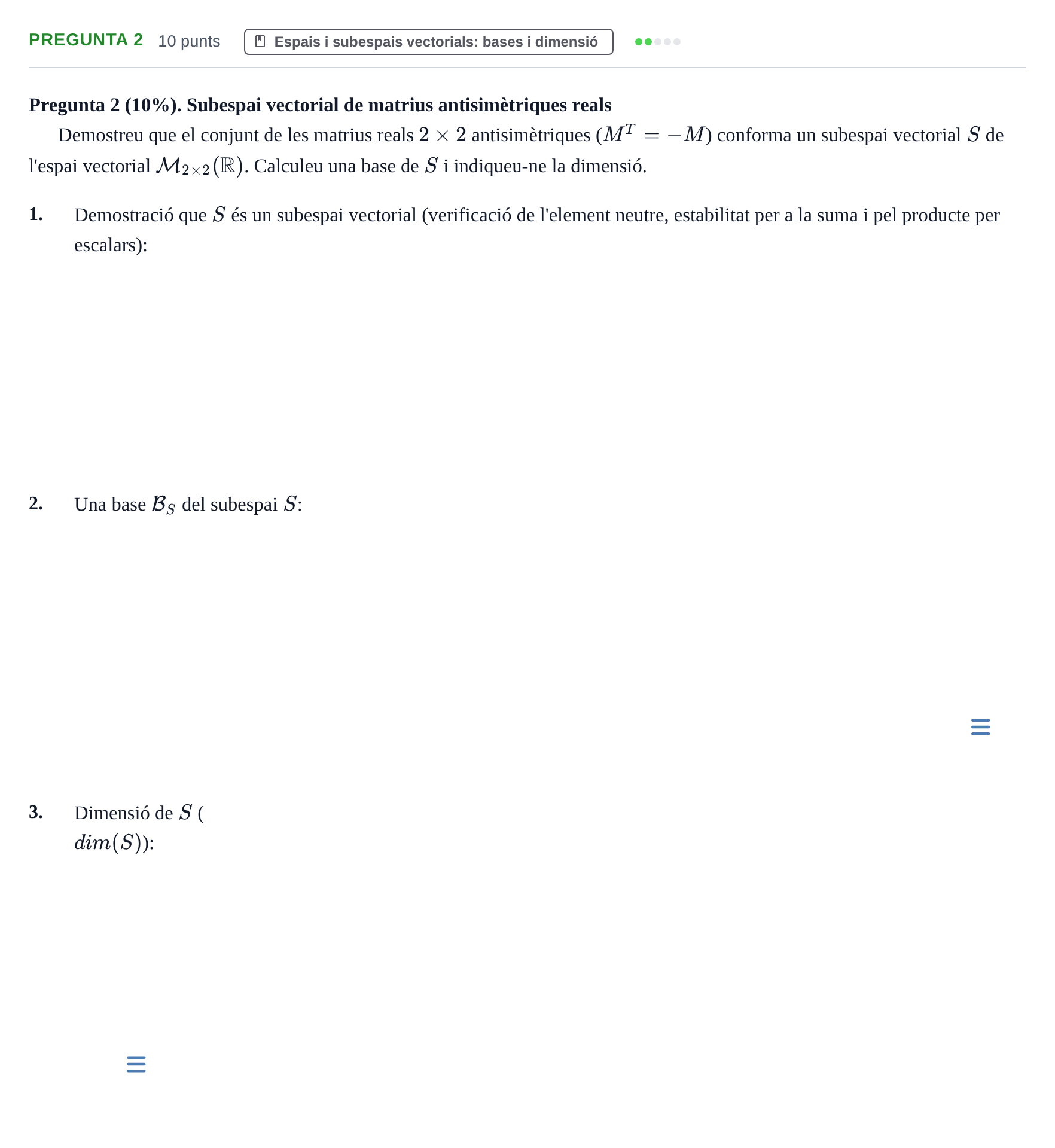 Enunciado: Pregunta 2 · Aplicaciones Informáticas URL Juny 2016
