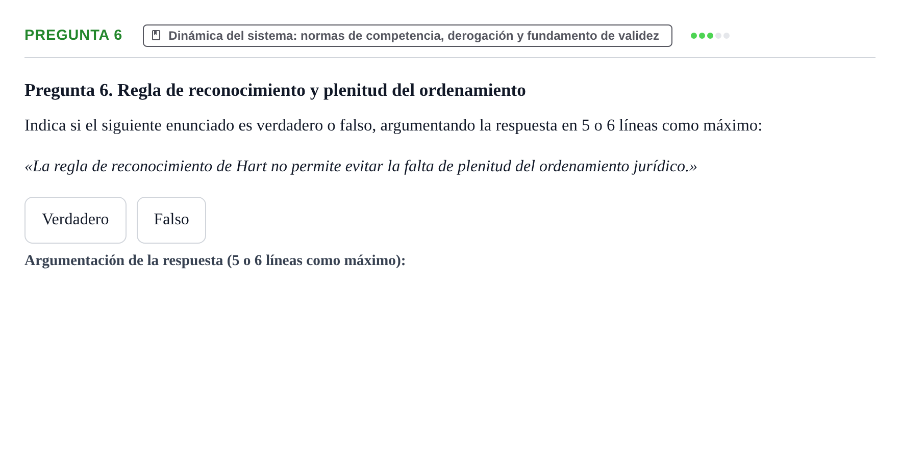 Enunciado: Pregunta 6