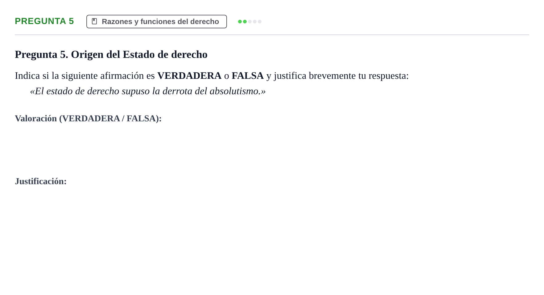 Enunciado: Pregunta 5