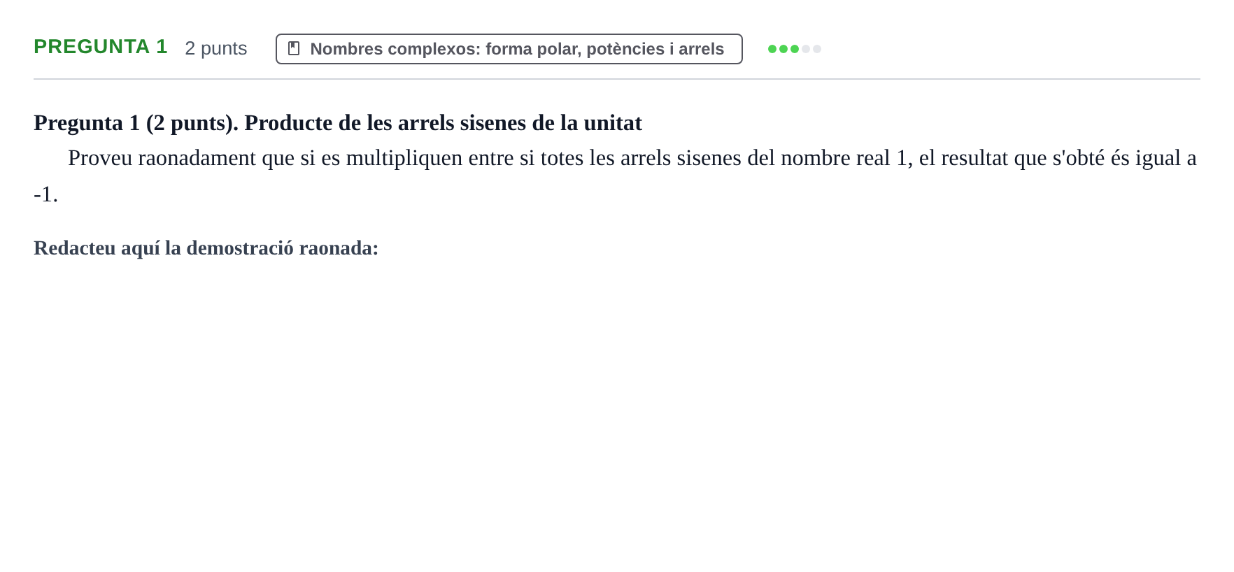 Enunciado: Pregunta 1 · Análisis Matemático I URV 2024