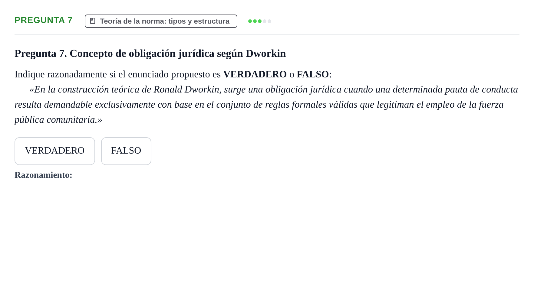 Enunciado: Pregunta 7