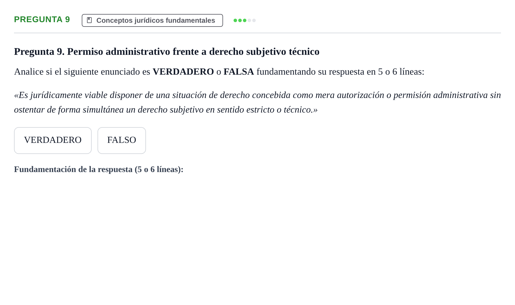 Enunciado: Pregunta 9