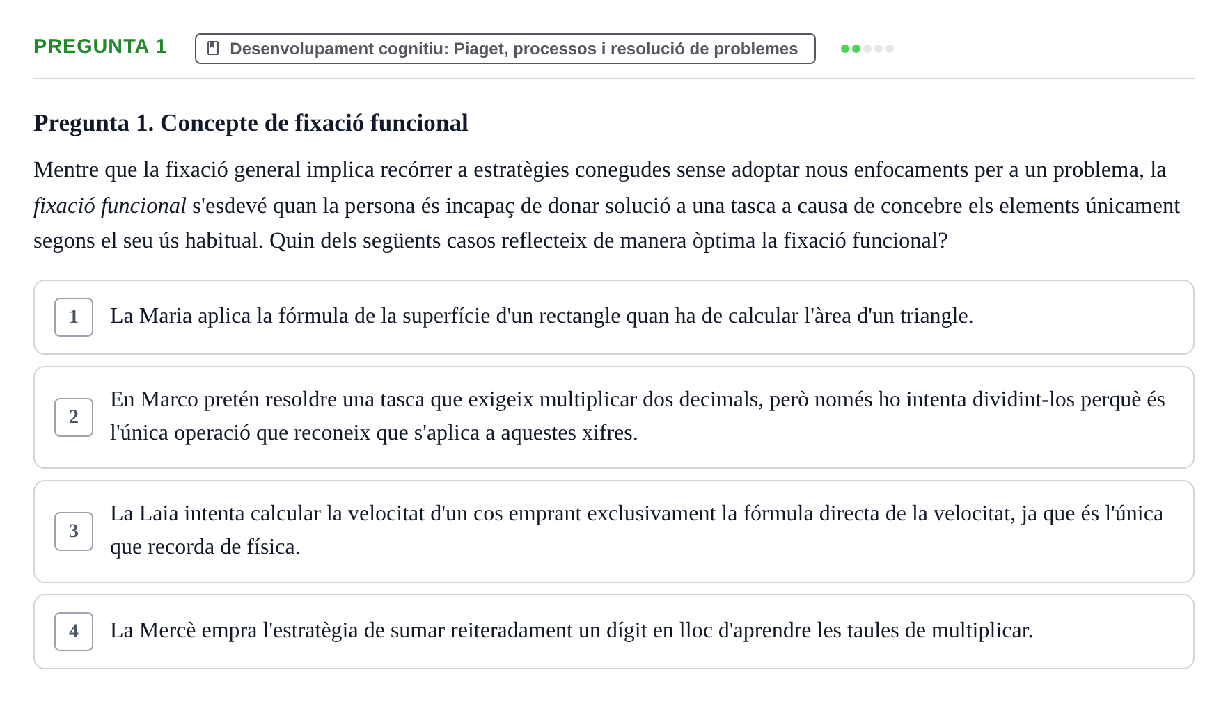 Enunciado: Pregunta 1 · Aprendizaje y Desarrollo de la Personalidad URV 2024