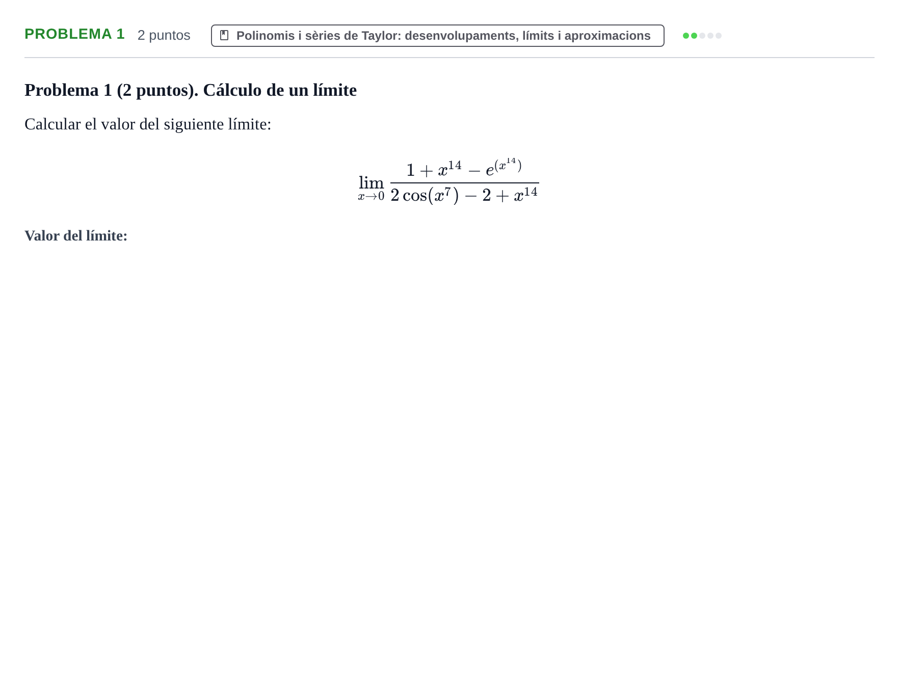 Enunciado: Problema 1 · Análisis Matemático I URV 2022