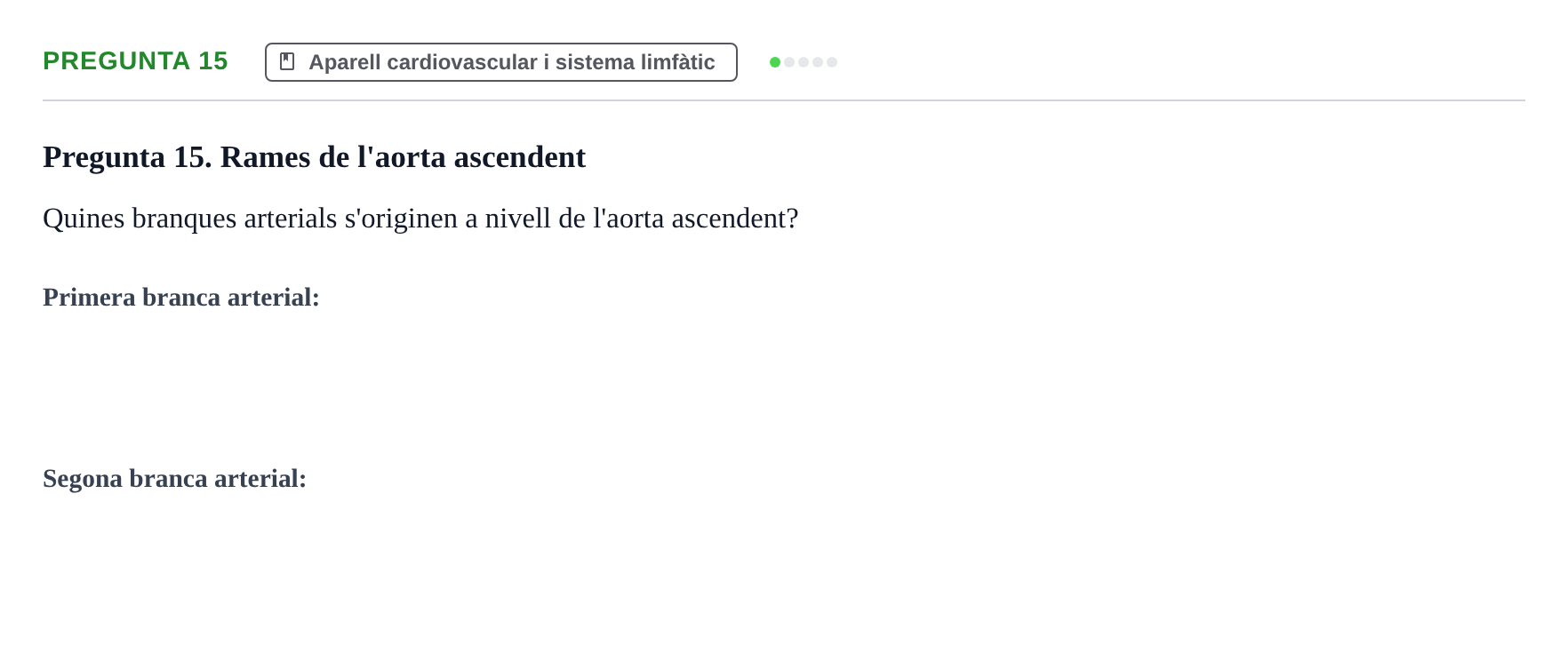 Enunciado: Pregunta 15 · Anatomia i Histologia URV 2024