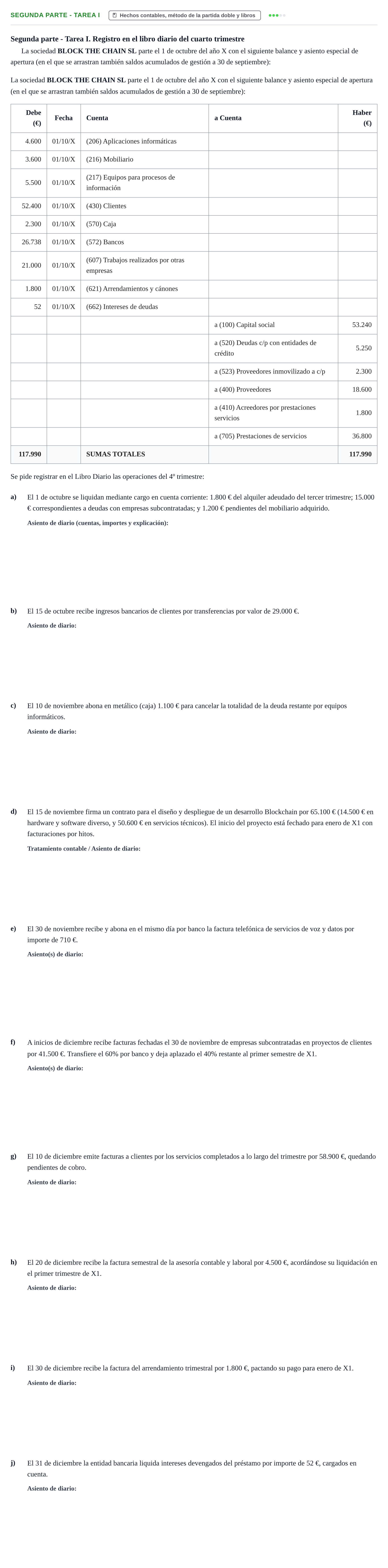 Enunciado: Segunda parte - Tarea I